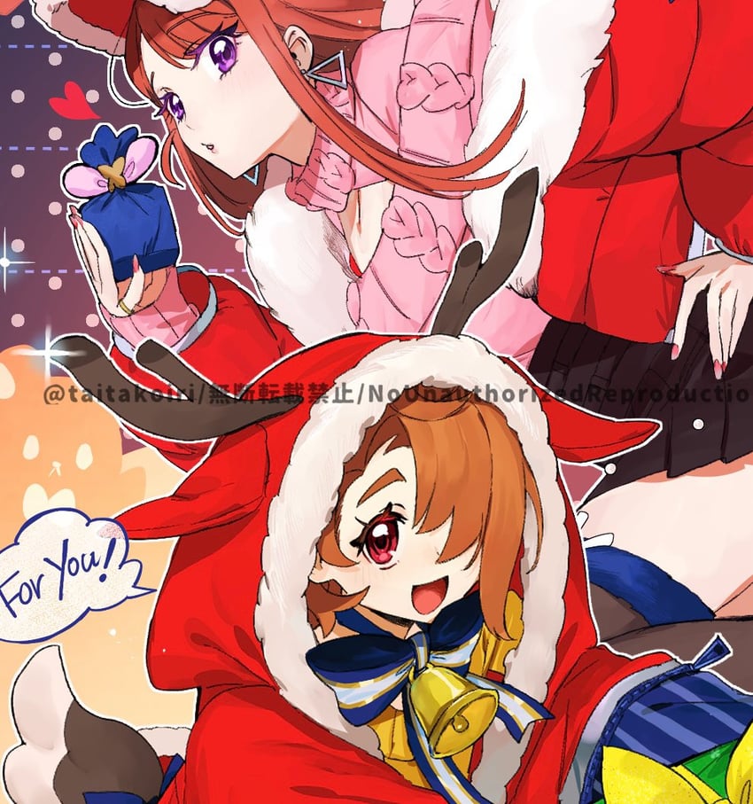 hijiri ageha and yuunagi tsubasa (precure and 1 more) drawn by zassou_(taitakoiri)
