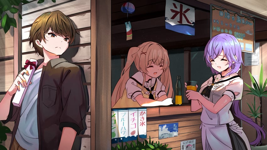 tsumugi wenders, takahara hairi, and mizuori shizuku (summer pockets) drawn by tagame_(tagamecat)