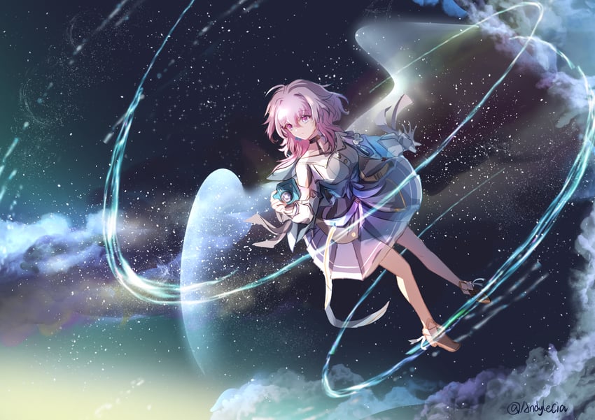 march 7th (honkai and 1 more) drawn by andylecia