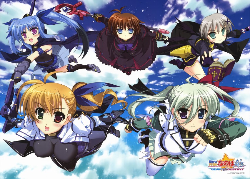 vivio, einhard stratos, stern the destructor, levi the slasher, lord dearche, and 4 more (lyrical nanoha and 5 more) drawn by fujima_takuya