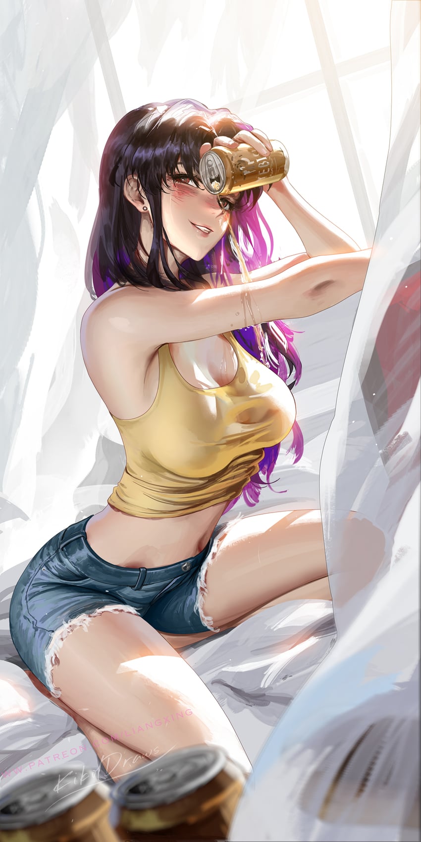 katsuragi misato (neon genesis evangelion) drawn by liang_xing