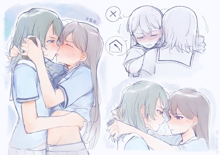 shiina taki and yahata umiri (bang dream! and 1 more) drawn by tenrouza_ray