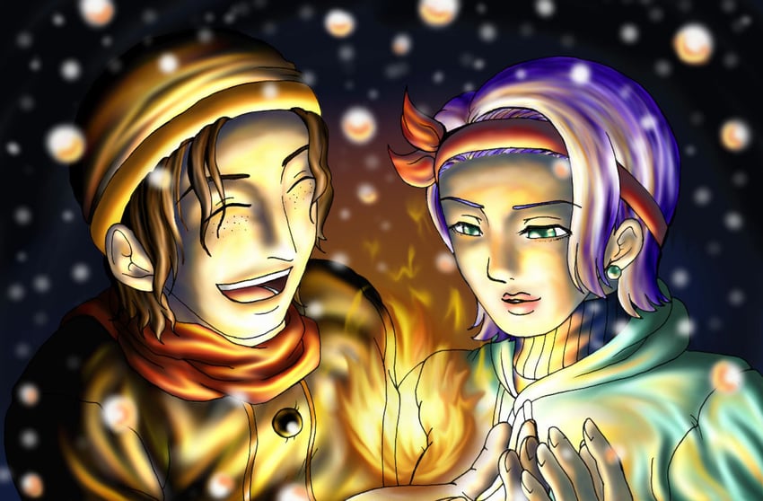 portgas d. ace and nojiko (one piece) drawn by demonic_banshee