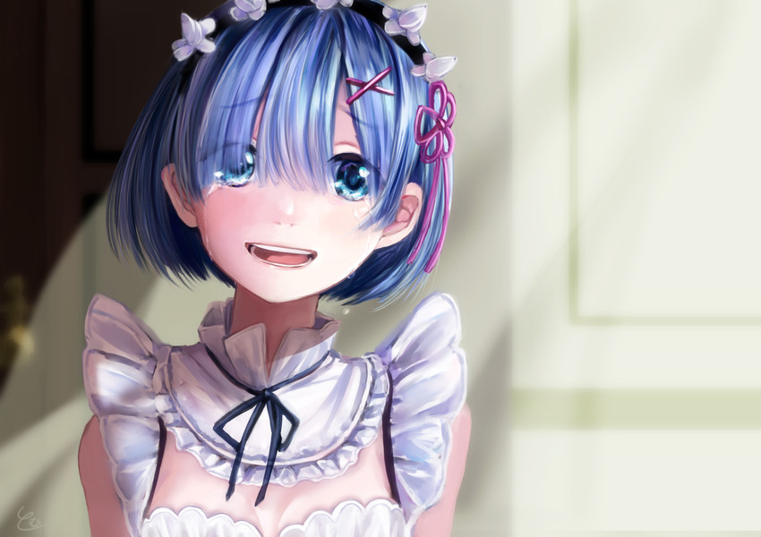 rem (re:zero kara hajimeru isekai seikatsu) drawn by soramame_tomu
