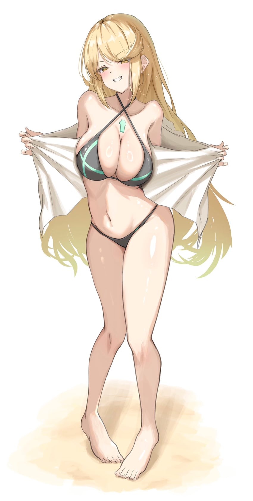 mythra (xenoblade chronicles and 1 more) drawn by okazu2010015