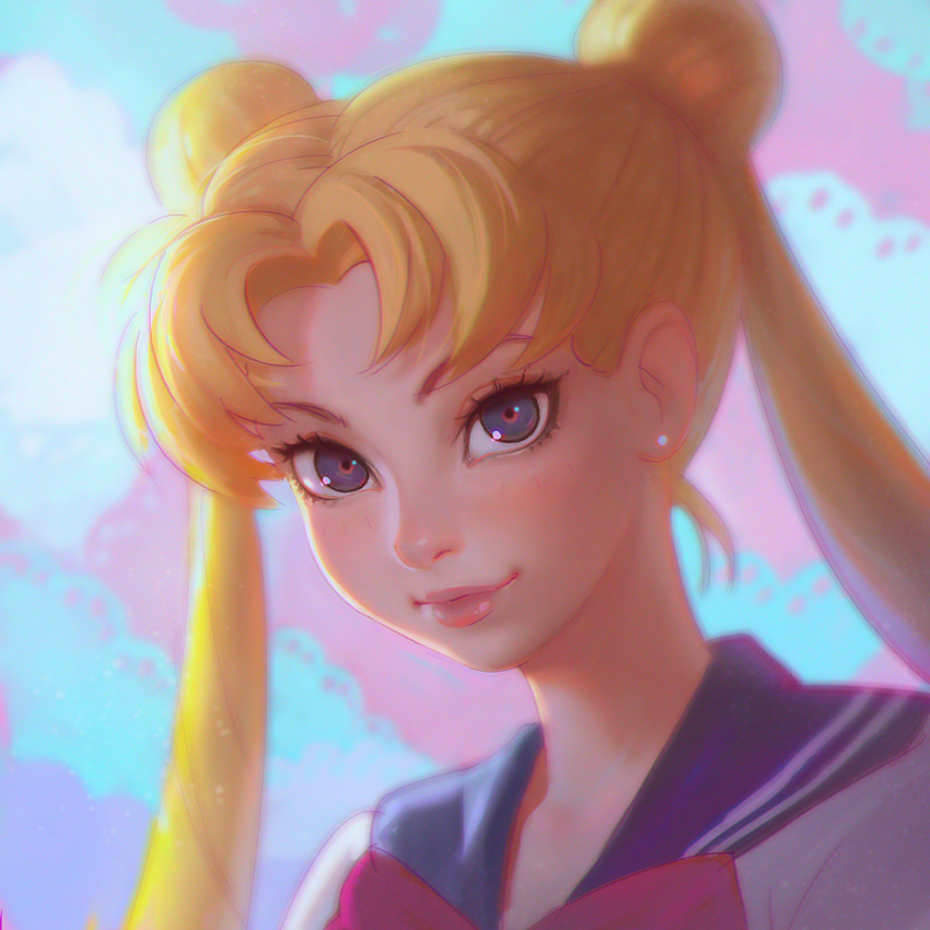 tsukino usagi (bishoujo senshi sailor moon) drawn by ilya_kuvshinov