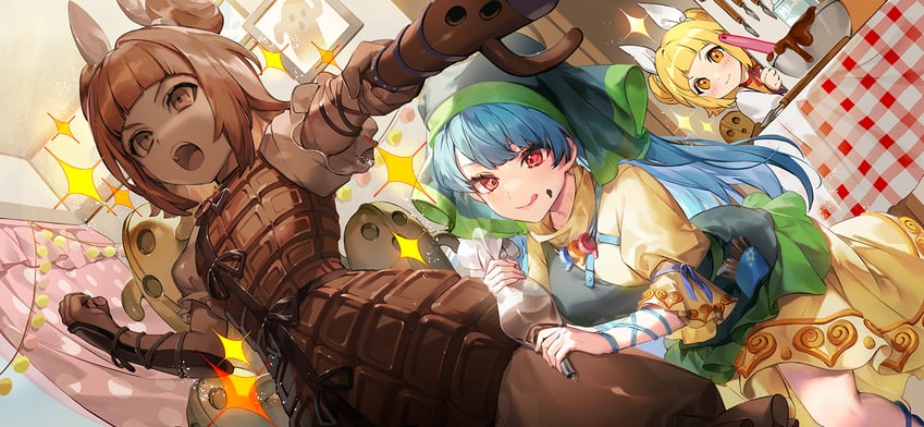 haniyasushin keiki and joutouguu mayumi (touhou and 1 more) drawn by ueo_(ueooo)