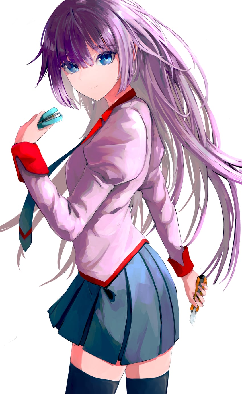 senjougahara hitagi (monogatari and 1 more) drawn by jouyqtou