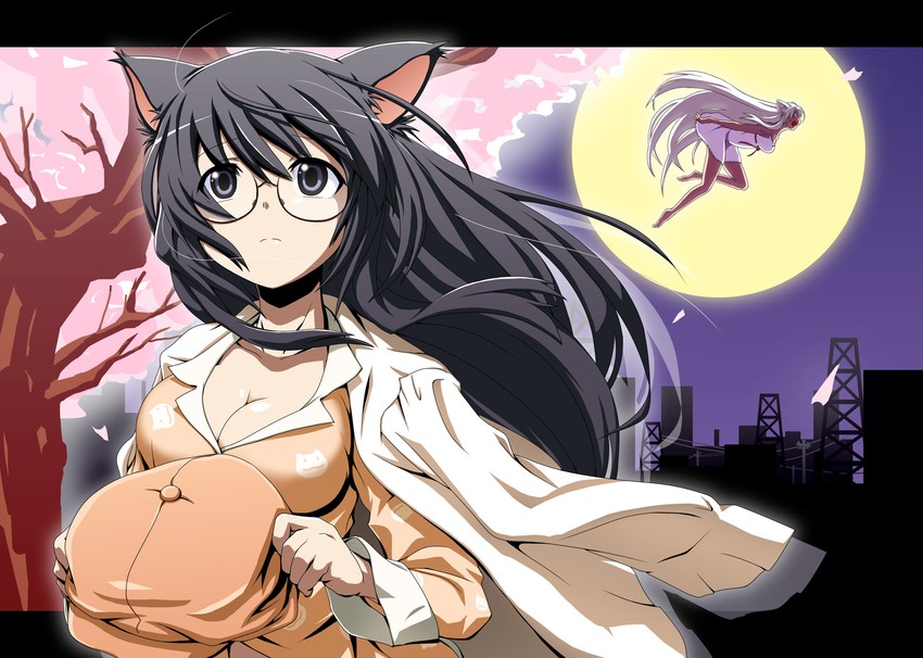 hanekawa tsubasa and black hanekawa (monogatari and 1 more) drawn by shirosame