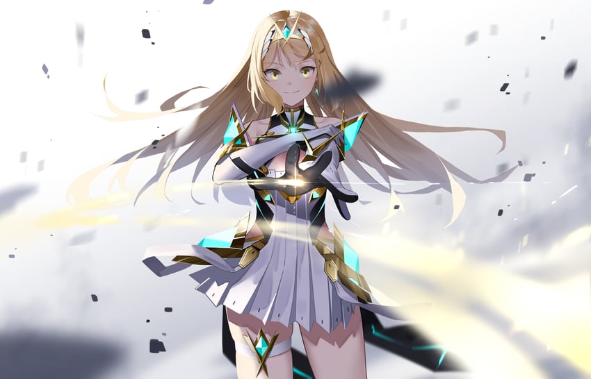 mythra (xenoblade chronicles and 1 more) drawn by evan_(pixiv7510743)