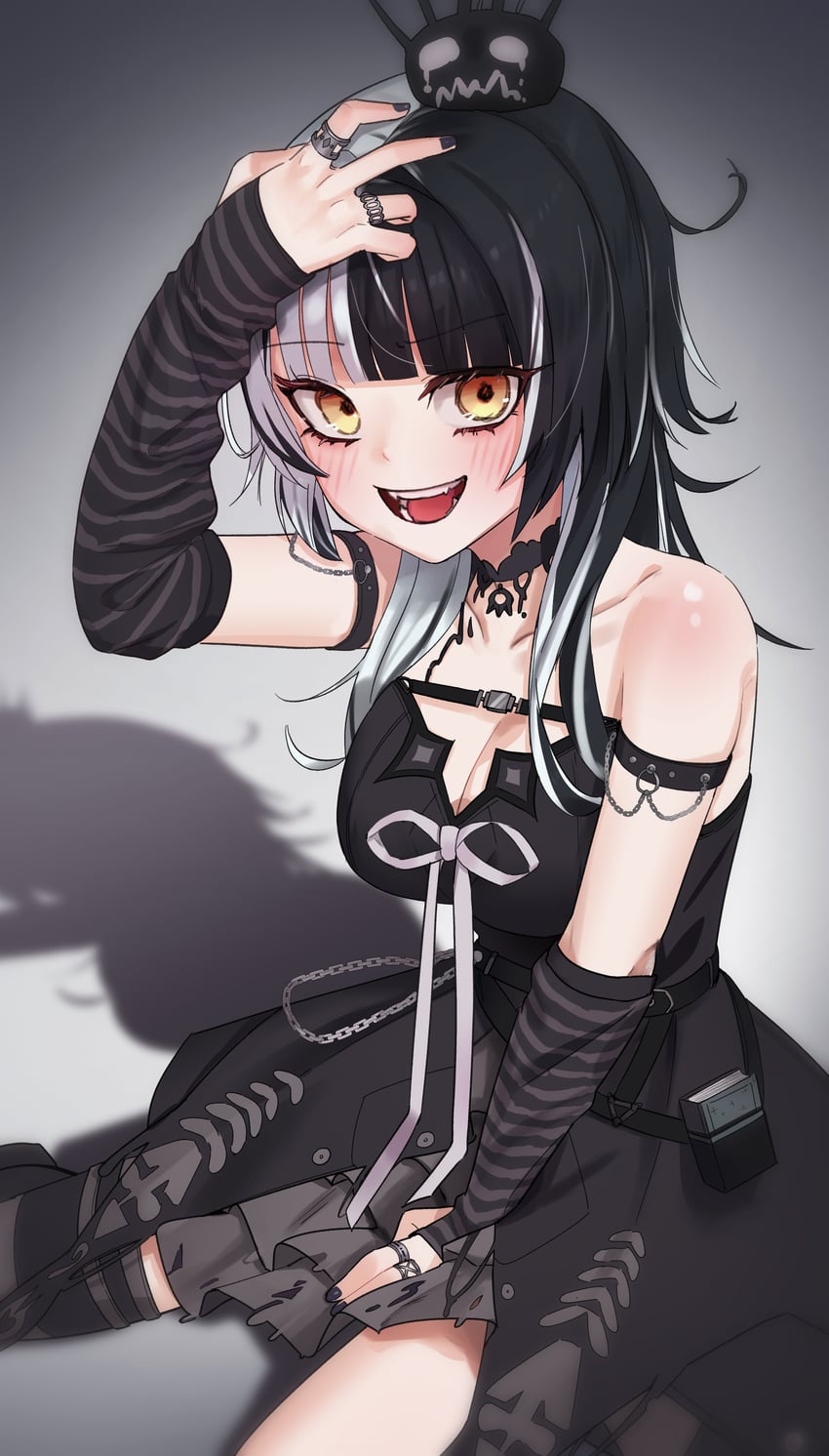 shiori novella and yorick (hololive and 1 more) drawn by godoaru