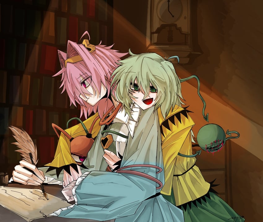 komeiji koishi and komeiji satori (touhou) drawn by 3rdeye_suki