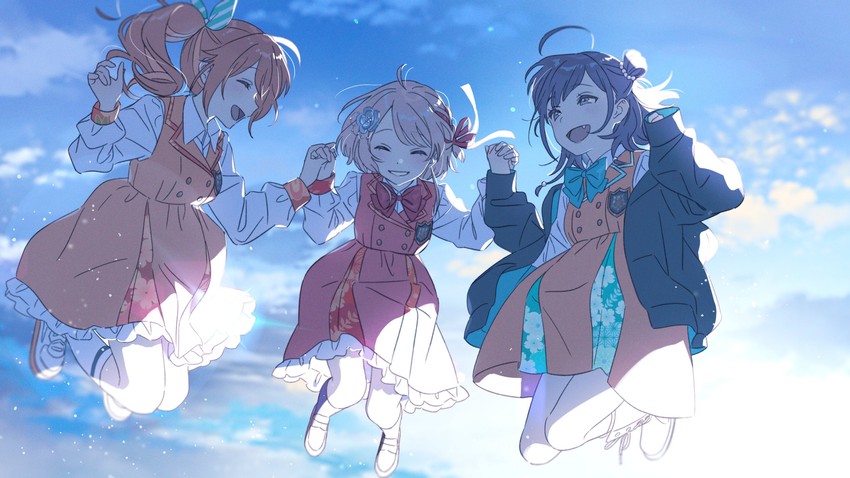 hanamaru hareru, kohigashi hitona, and kano (hanayori jyoshiryou) drawn by hechima_(issindotai)