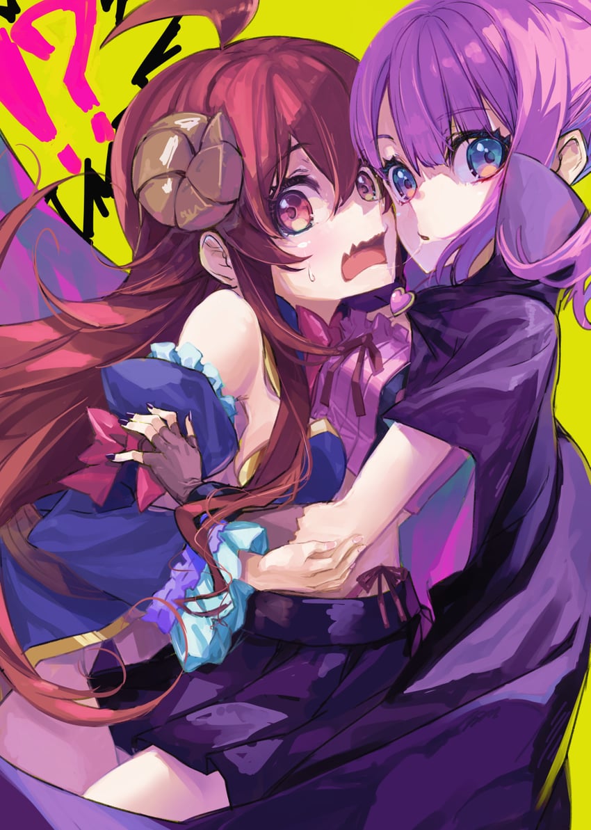yoshida yuuko and chiyoda momo (machikado mazoku) drawn by noroisoba
