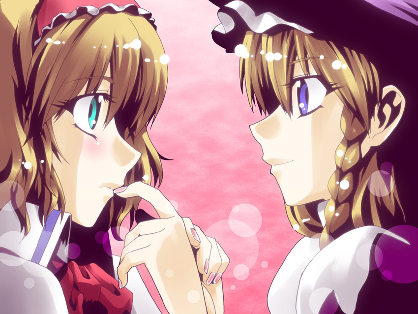 kirisame marisa and alice margatroid (touhou) drawn by watanabe_hiroaki