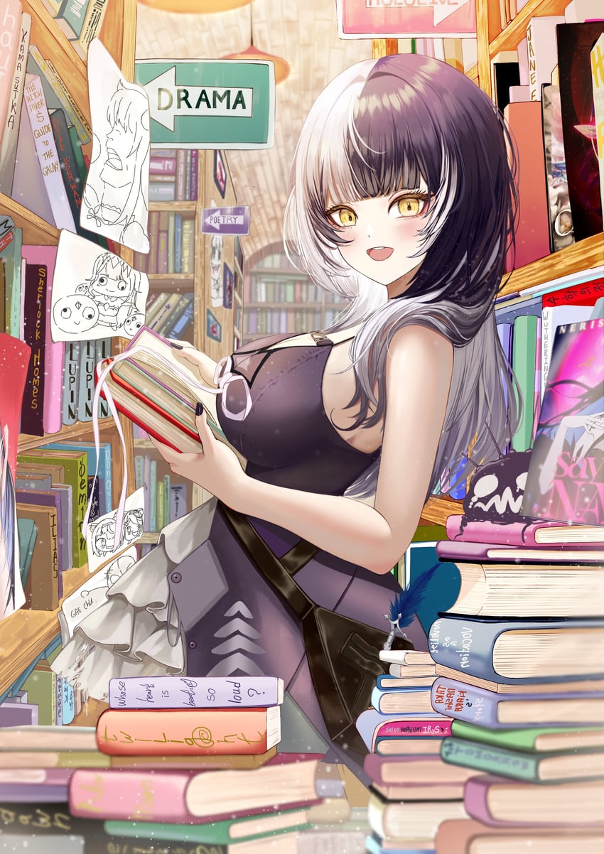 shiori novella, nerissa ravencroft, fuwawa abyssgard, mococo abyssgard, koseki bijou, and 2 more (hololive and 1 more) drawn by ha_uiyeon