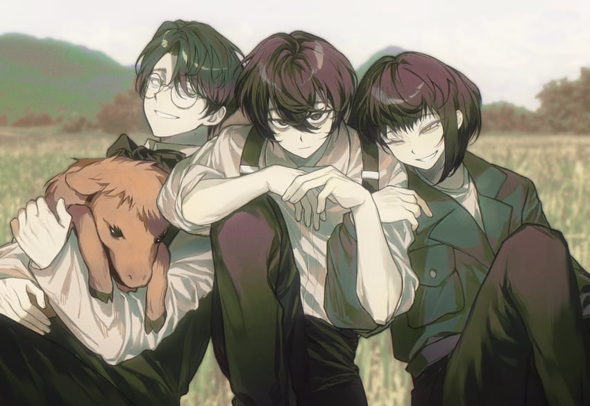 yi sang, dongbaek, and dongrang (project moon and 1 more) drawn by anzekeye