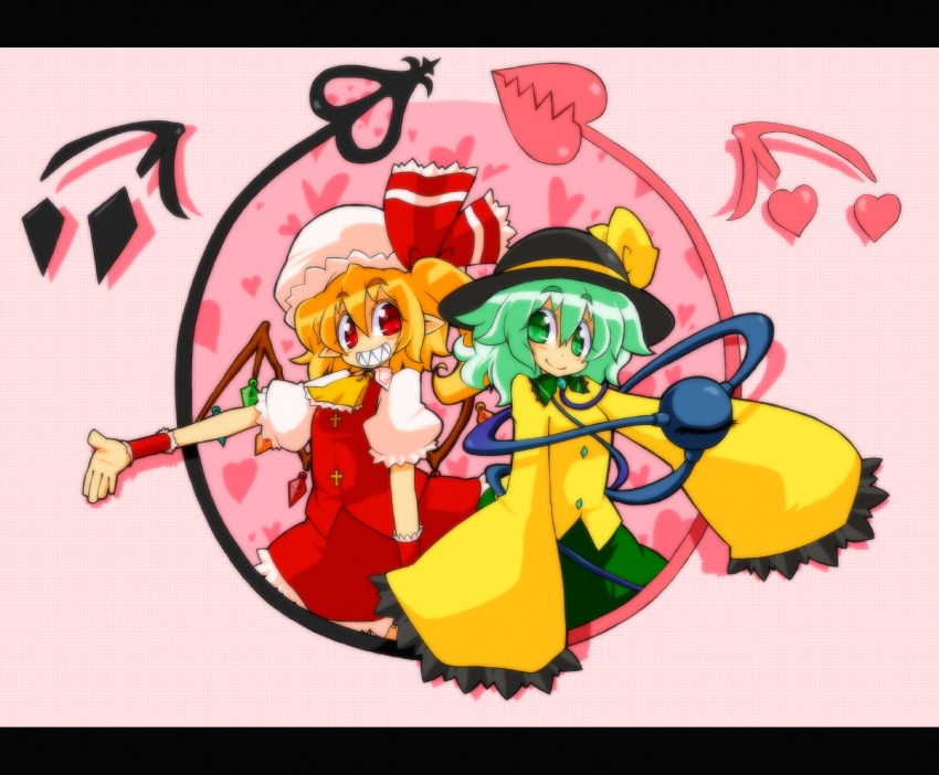 flandre scarlet and komeiji koishi (touhou) drawn by haiiro_gundan
