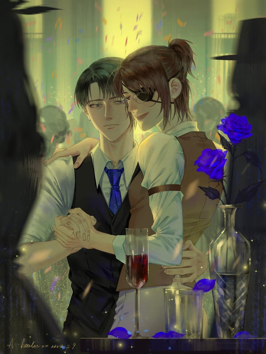 levi and hange zoe (shingeki no kyojin) drawn by a_healer