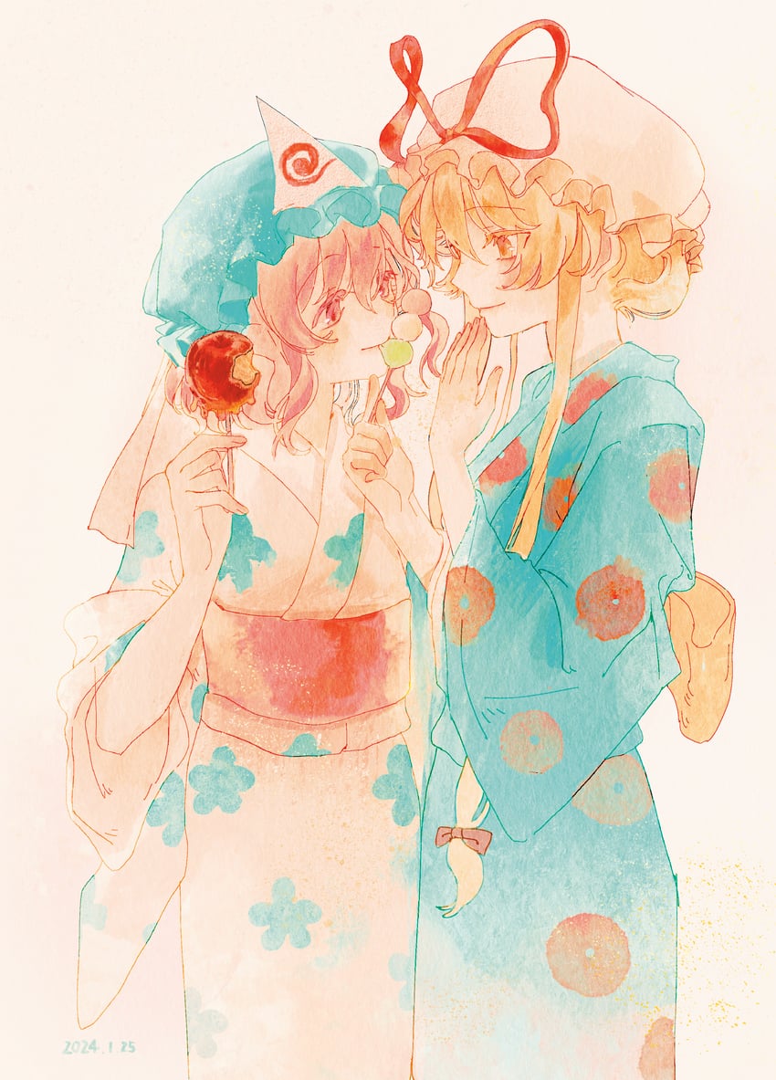 yakumo yukari and saigyouji yuyuko (touhou) drawn by xianyu_liang