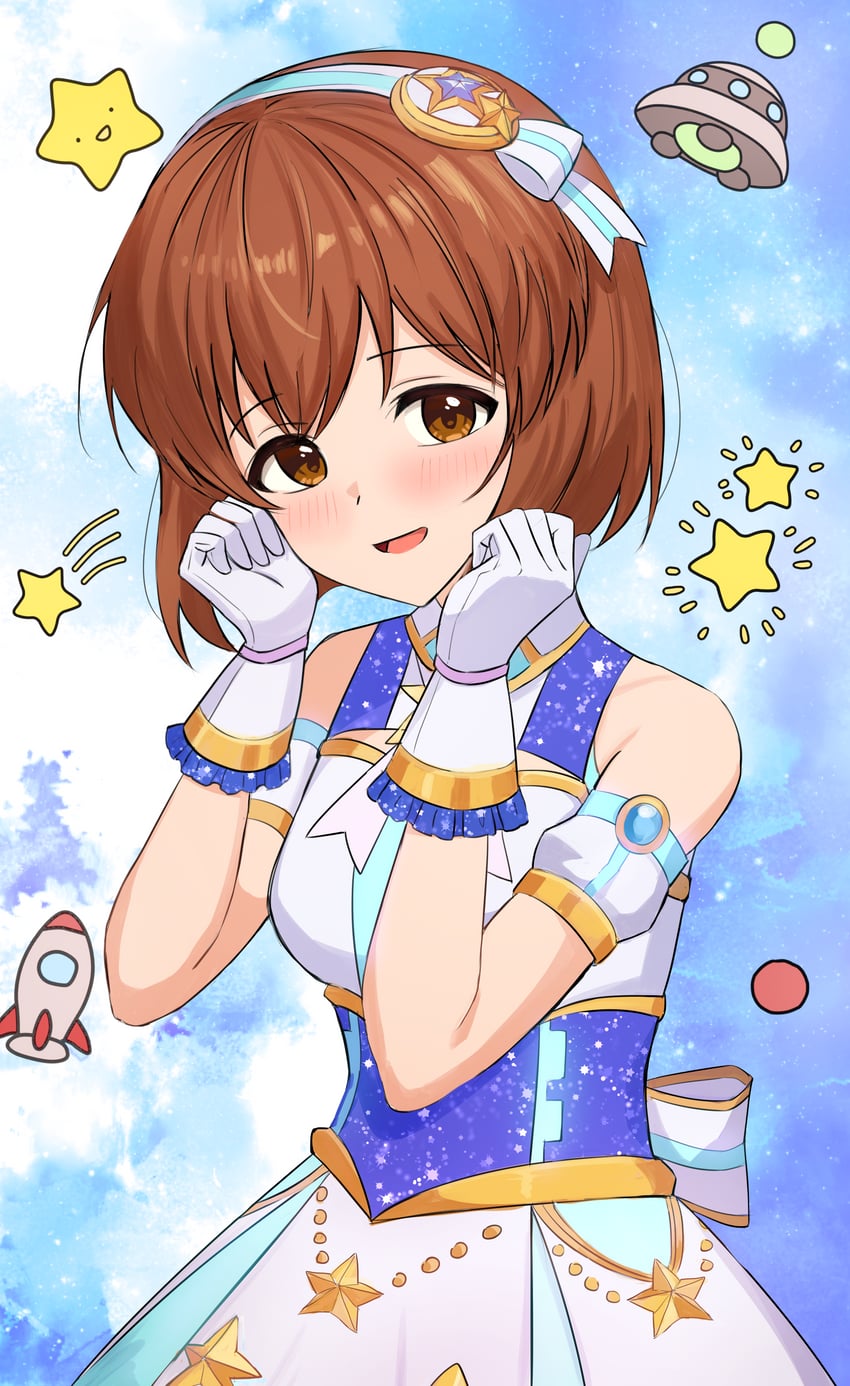hagiwara yukiho (idolmaster and 2 more) drawn by floris_(saber13)