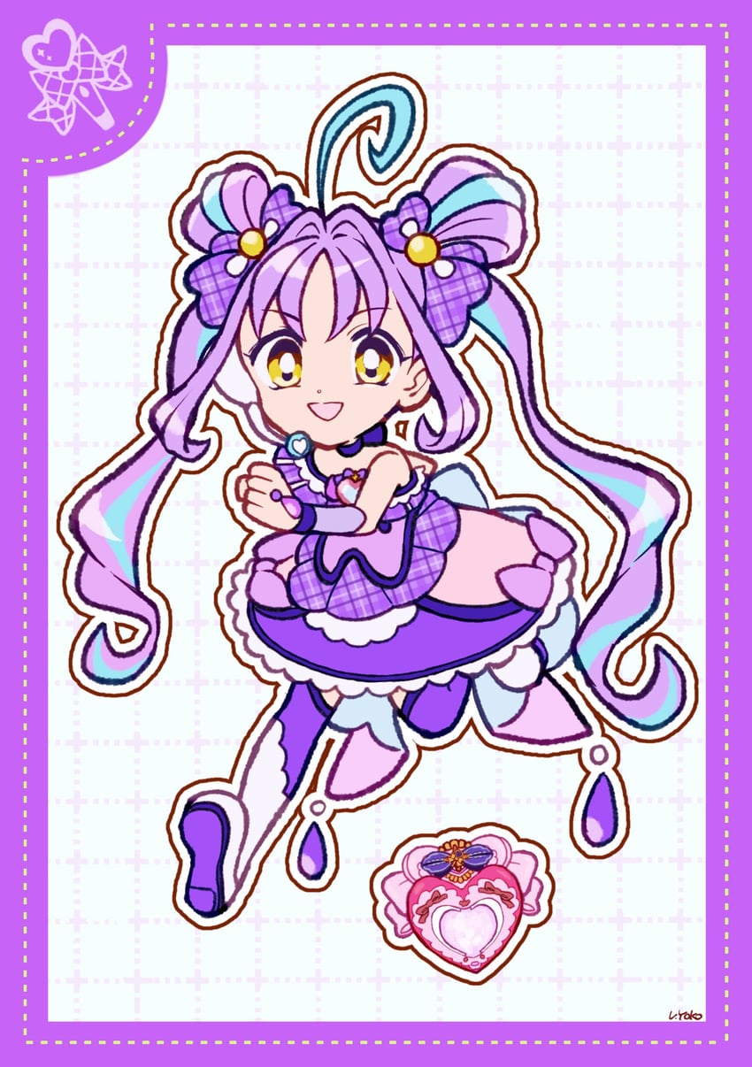 shigure kokoro and cure kyunkyun (precure and 1 more) drawn by uwded_207