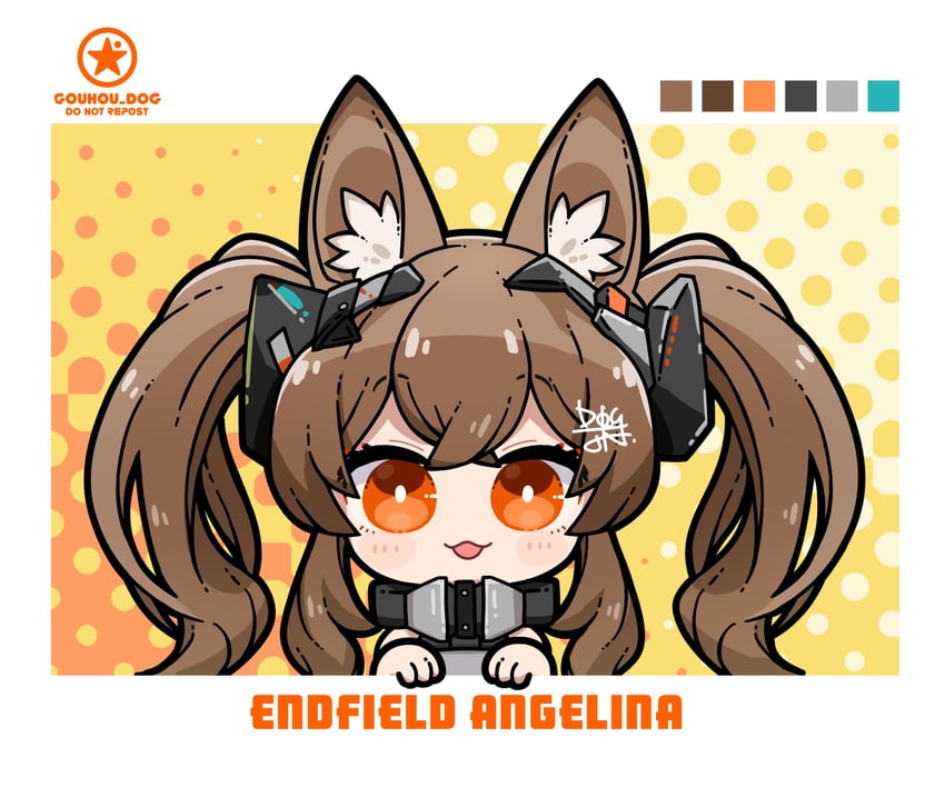 angelina and gilberta (arknights and 1 more) drawn by dog-san