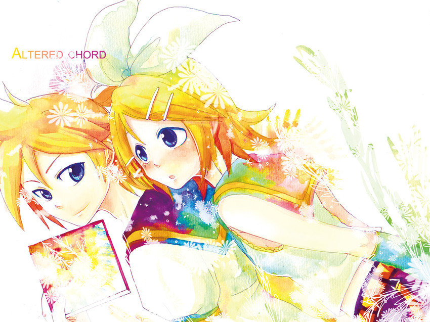 kagamine rin and kagamine len (vocaloid) drawn by shinigami_a