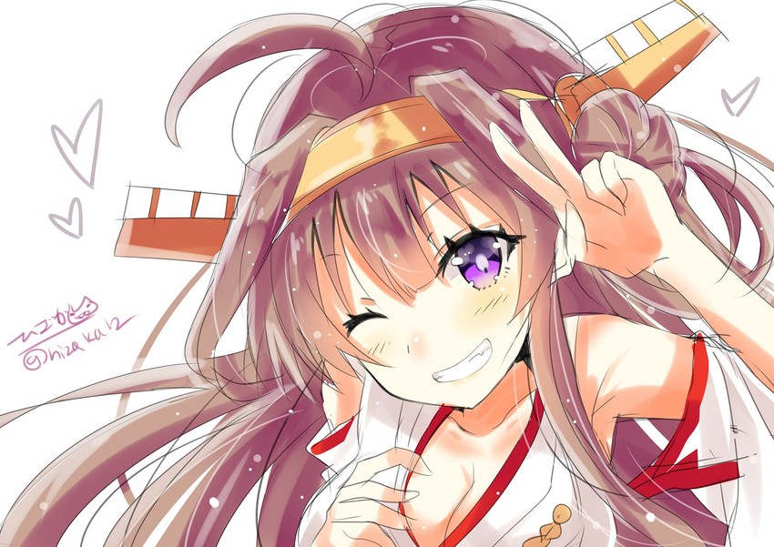 kongou and kongou kai ni (kantai collection) drawn by hizaka
