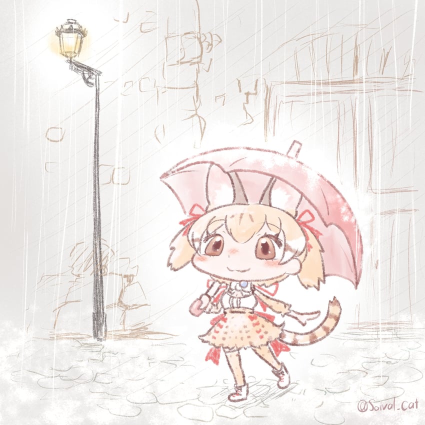 large-spotted genet (kemono friends and 1 more) drawn by saival_cat