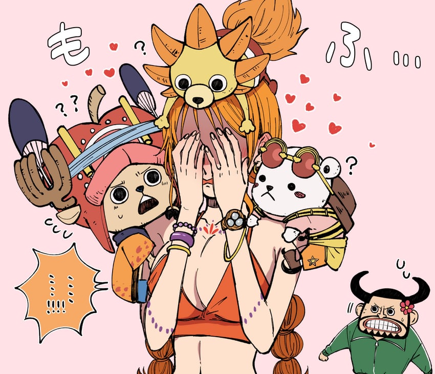 nami, tony tony chopper, bepo, thousand sunny, and blueno (one piece and 1 more) drawn by m_(user_gjgn8588)