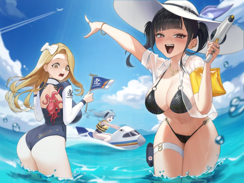 sora, sky, and cielo (goddess of victory: nikke) drawn by sanakk