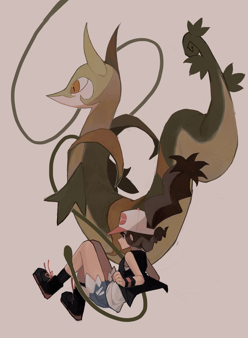 hilda and serperior (pokemon and 1 more) drawn by 950magi618