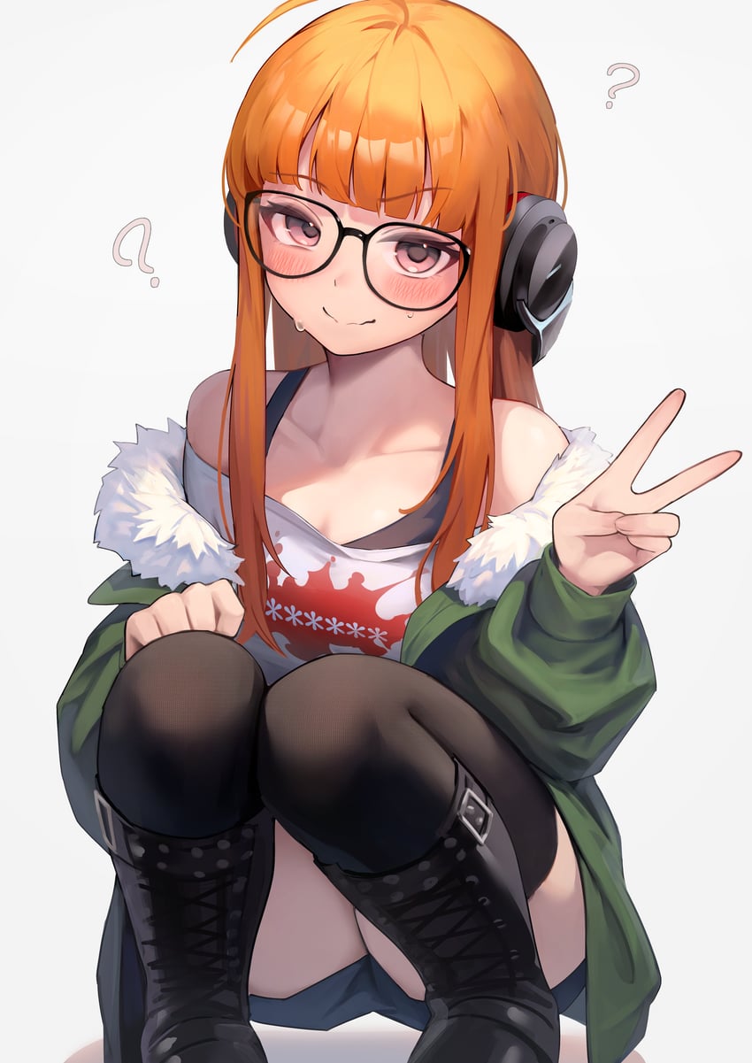 sakura futaba (persona and 1 more) drawn by hakusyokuto