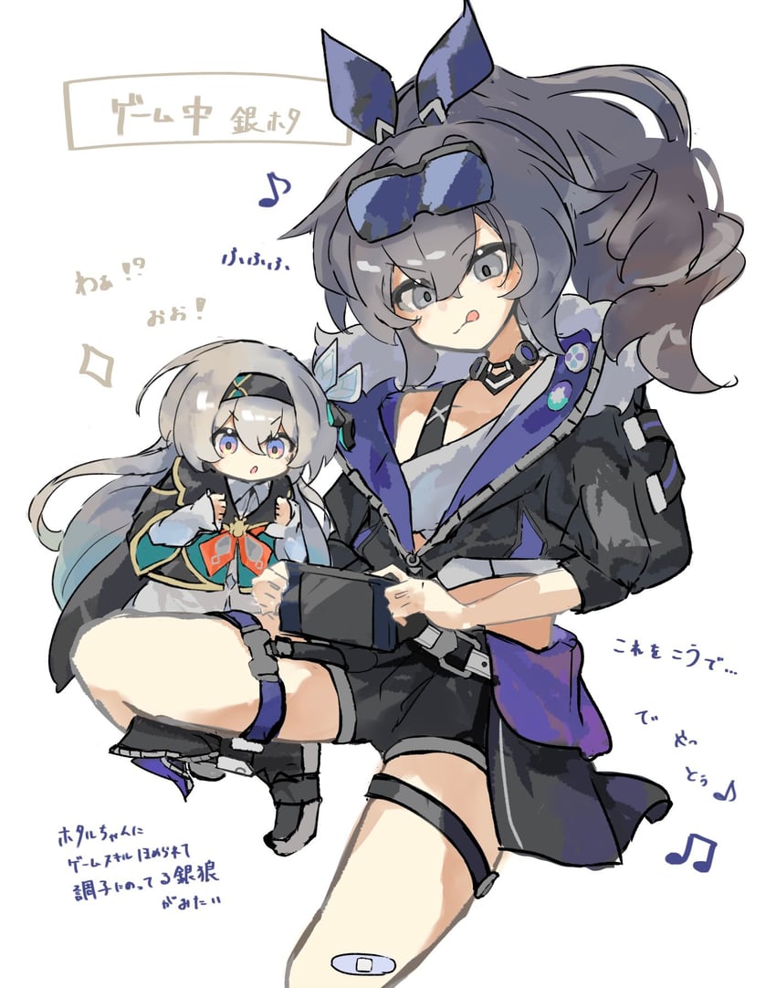 firefly and silver wolf (honkai and 1 more) drawn by akizuwa