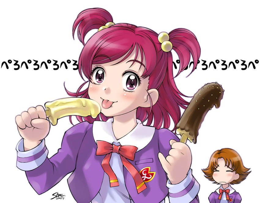 yumehara nozomi and natsuki rin (precure and 1 more) drawn by sameha_ikuya