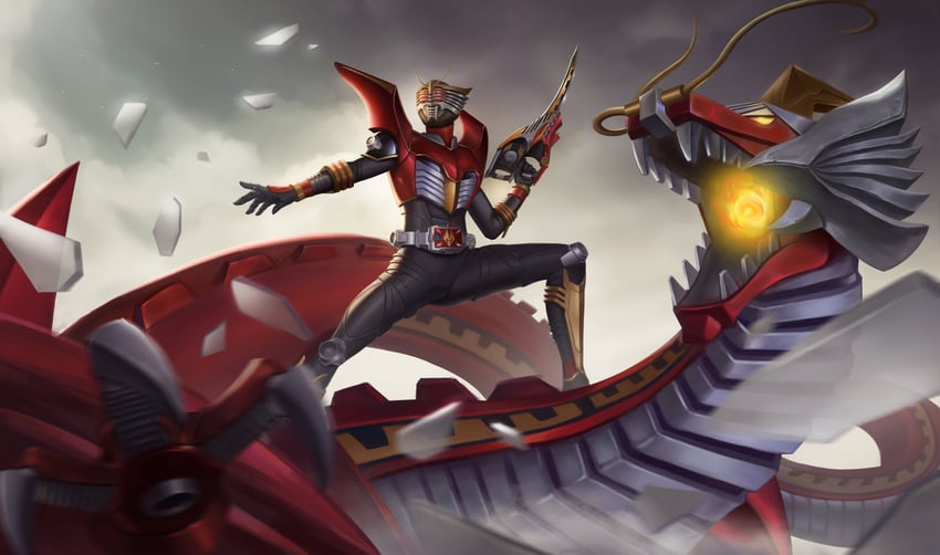 kamen rider ryuki, kamen rider ryuki survive, and dragranzer (kamen rider and 1 more) drawn by xiao_xuan_di