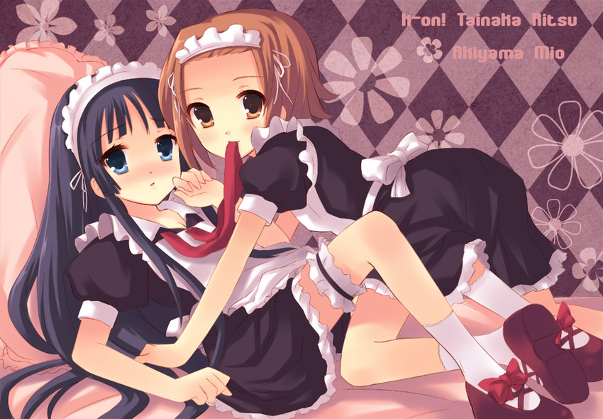 akiyama mio and tainaka ritsu (k-on!) drawn by peach88