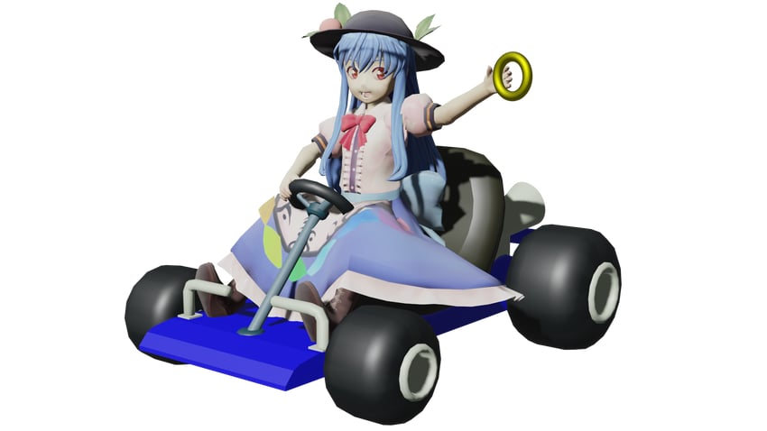 hinanawi tenshi (touhou) drawn by legoman555