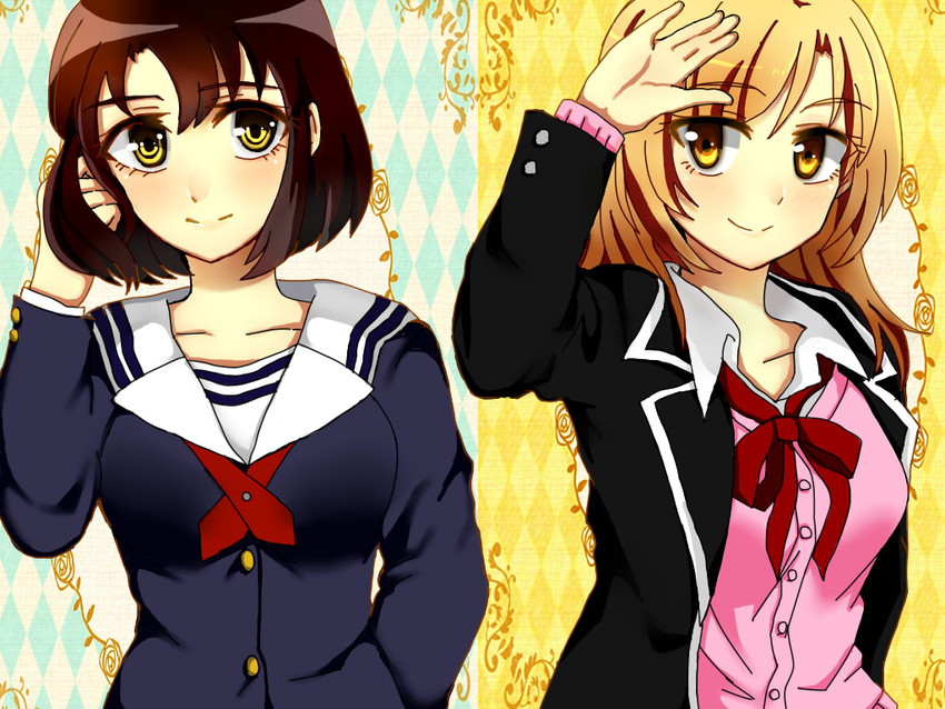 isshiki iroha and katou megumi (yahari ore no seishun lovecome wa machigatteiru. and 1 more) drawn by mt_(kurokokin)