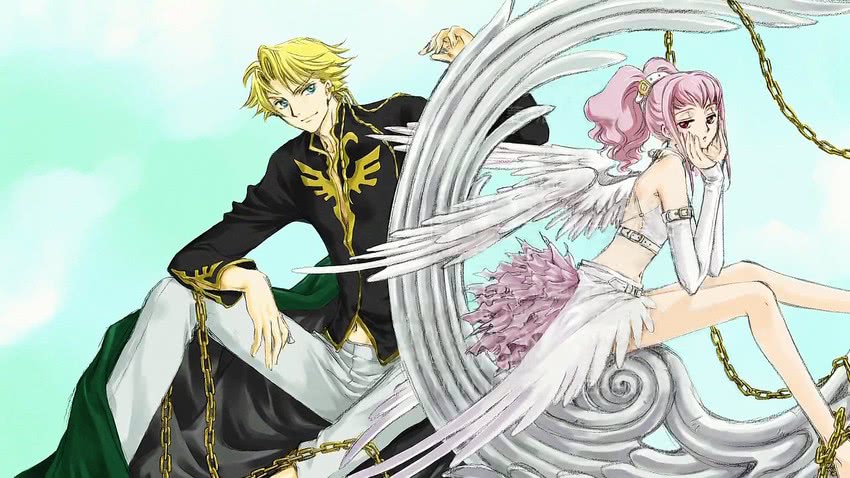 anya alstreim and gino weinberg (code geass) drawn by clamp_(circle)