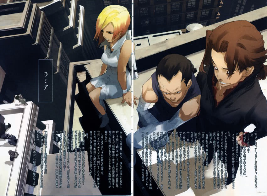 christopher shouldered and adele (baccano!) drawn by enami_katsumi and narita_ryohgo_(mangaka)