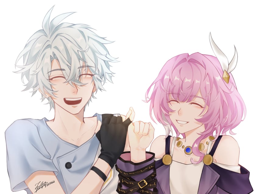 phainon and cyrene (honkai and 1 more) drawn by mmokuseii