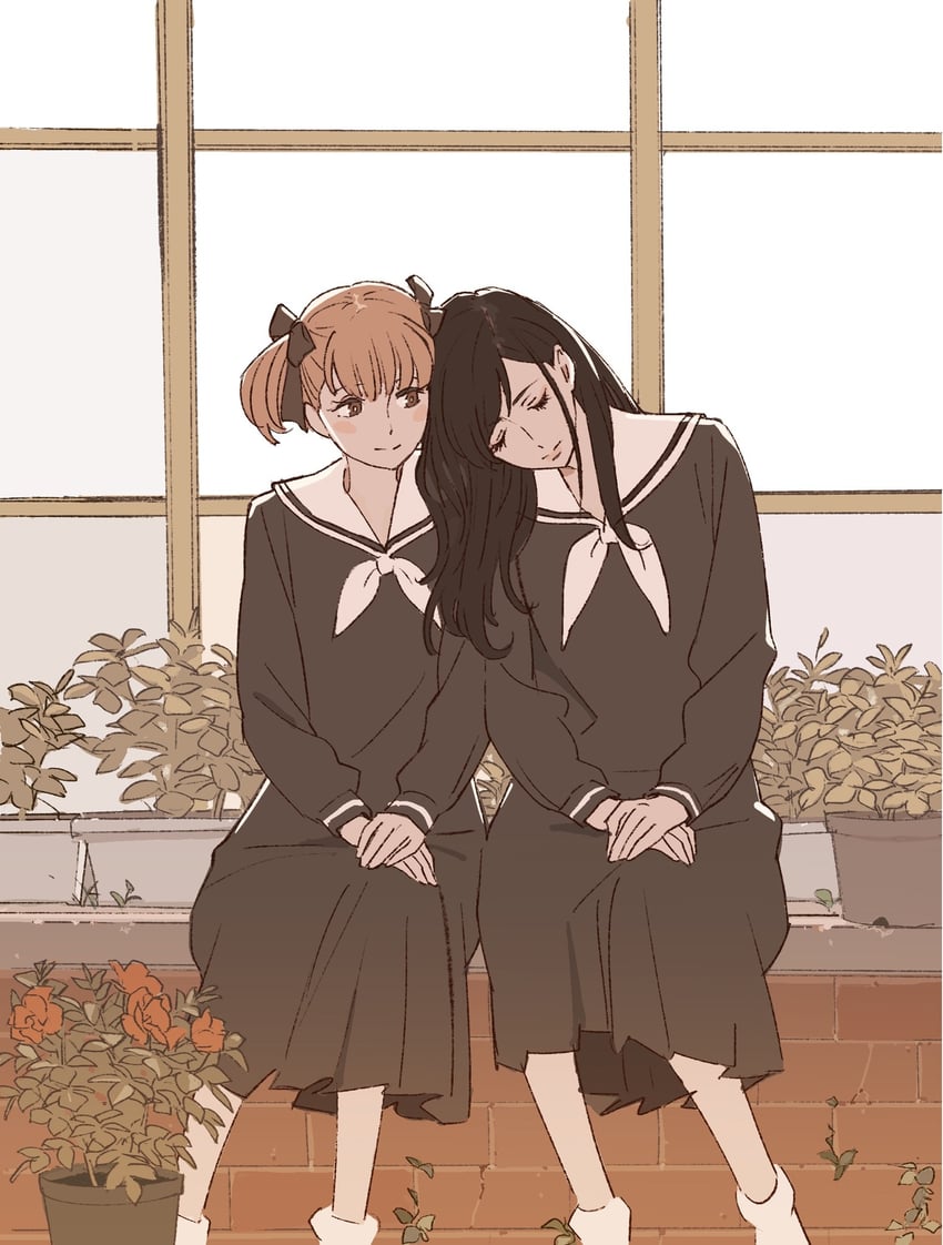 fukuzawa yumi and ogasawara sachiko (maria-sama ga miteru) drawn by 55bata6rou