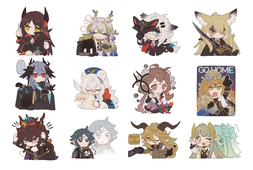 doctor, lappland, shu, eyjafjalla, siege, and 10 more (arknights) drawn by shikiri