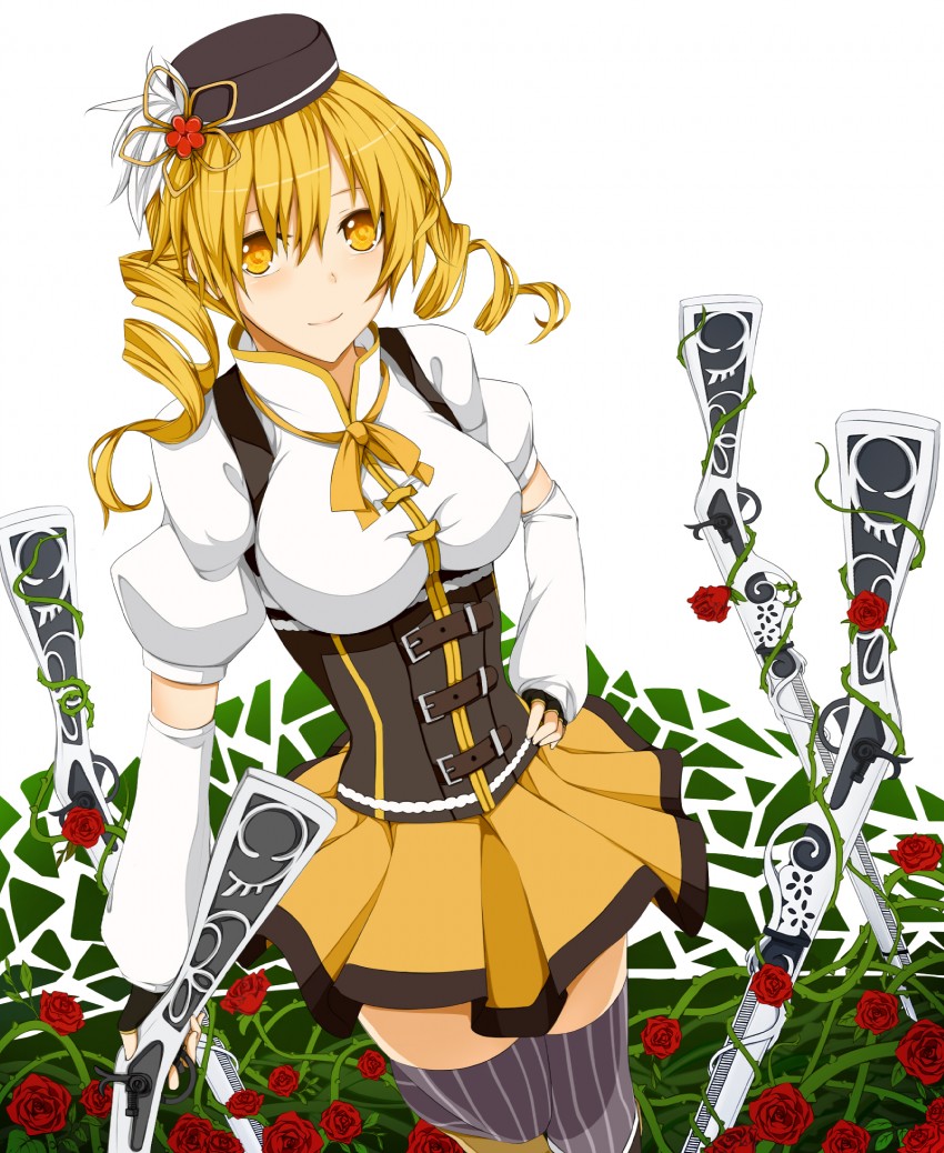 tomoe mami (mahou shoujo madoka magica) drawn by nemu_(nebusokugimi)