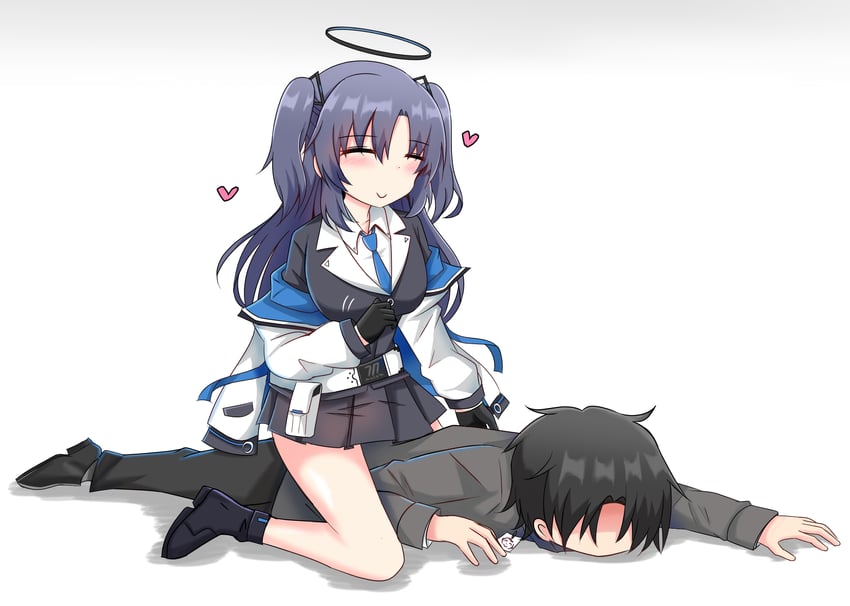 sensei and yuuka (blue archive and 1 more) drawn by cyberdemon_no3