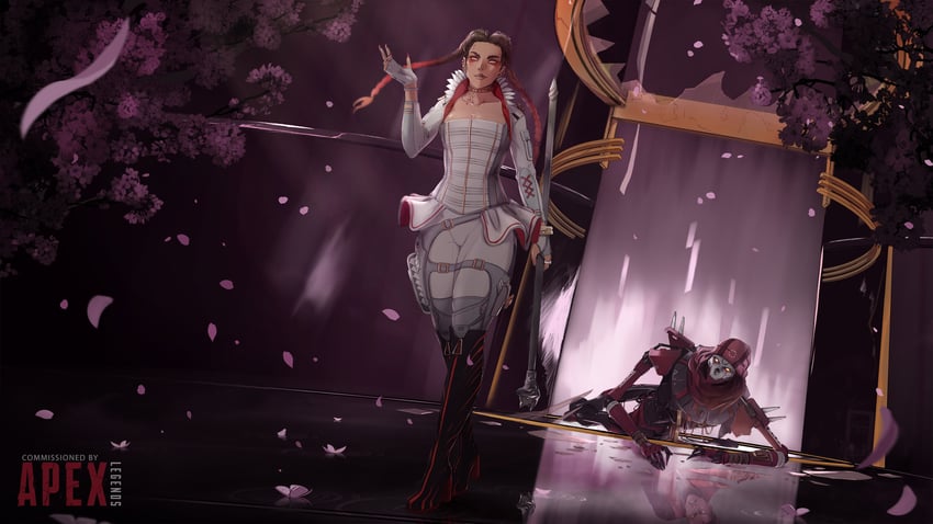 loba, revenant, and classic revenant (apex legends) drawn by ifragmentix