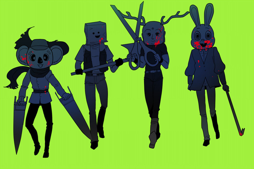 tieria erde, setsuna f. seiei, lockon stratos, allelujah haptism, and robbie the rabbit (gundam and 3 more) drawn by muto25