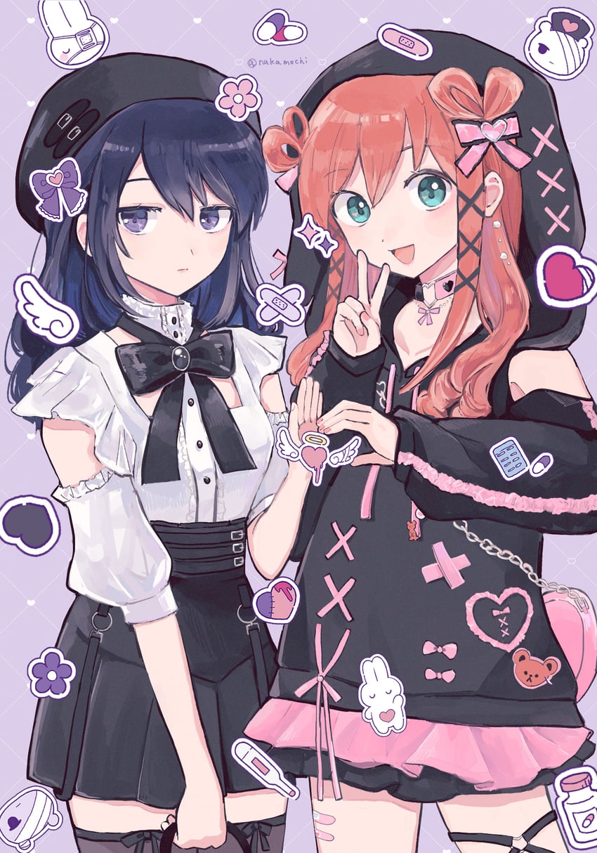 tamura yuri and nemoto hina (watashi ga motenai no wa dou kangaetemo omaera ga warui!) drawn by nuka_(nukamochi)